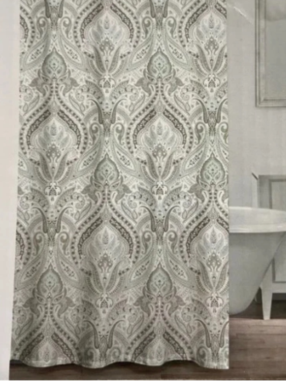 Caro Home Shower Curtain in Kashmir - Mineral